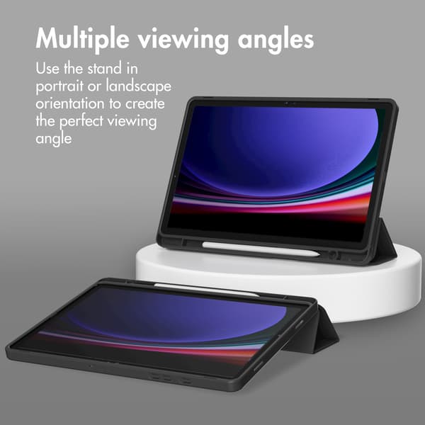 Accezz Smart silicone bogomslag til Samsung Galaxy Tab A9 Plus - Sort