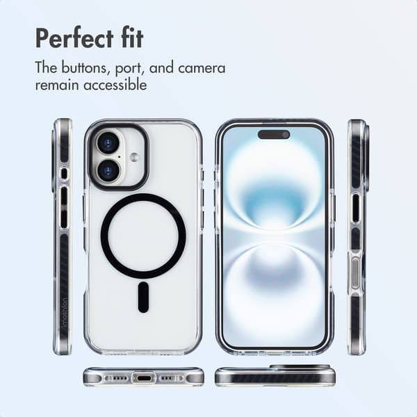 imoshion Combat MagSafe bagsidecover til Apple iPhone 16 - Sort
