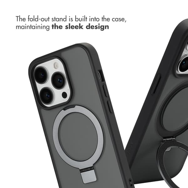 Accezz Ring Stand bagside-cover med MagSafe til Apple iPhone 14 Pro - Sort