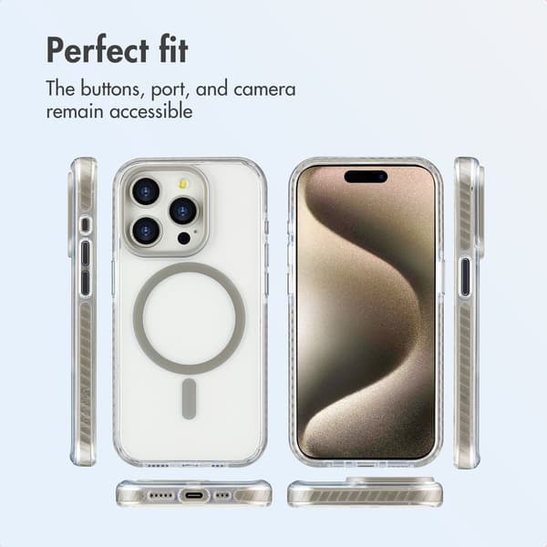 imoshion Combat MagSafe Baksida för Apple iPhone 15 Pro - Grå
