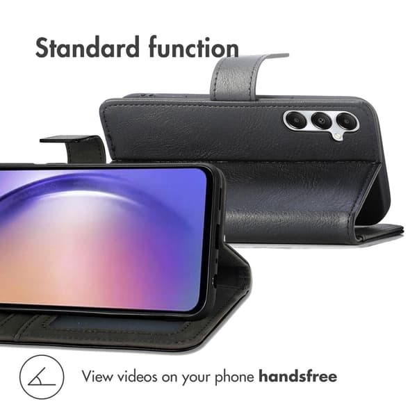Luksus bogomslag til Samsung Galaxy A35 - Sort