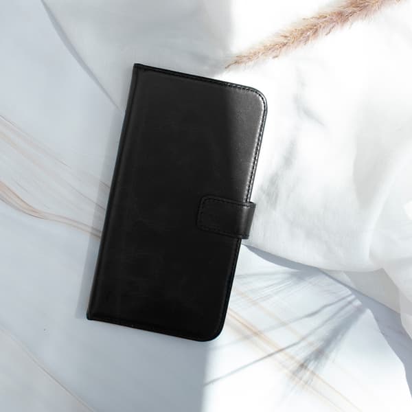 Selencia Ægte læder bogomslag til Apple iPhone 8 Plus / 7 Plus - Sort