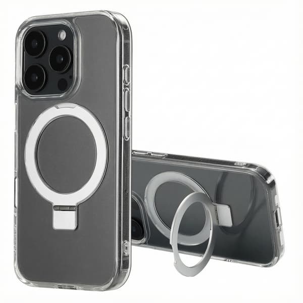 Accezz Ringstativ Baksida med MagSafe för Apple iPhone 16 Pro Max - Transparent