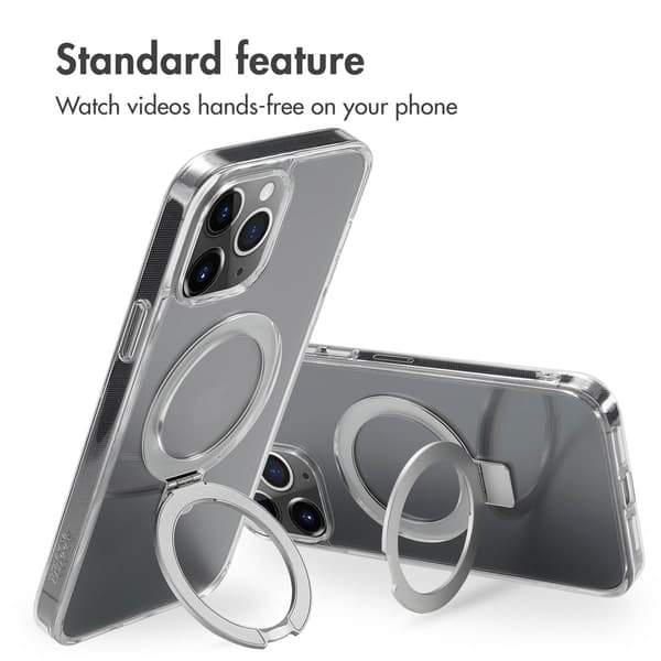 Accezz Ringstativ Baksida med MagSafe för Apple iPhone 13 Pro Max - Transparent
