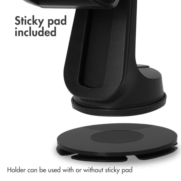 Accezz Car phone holder - Adjustable - Universal - Dashboard and windscreen - Black