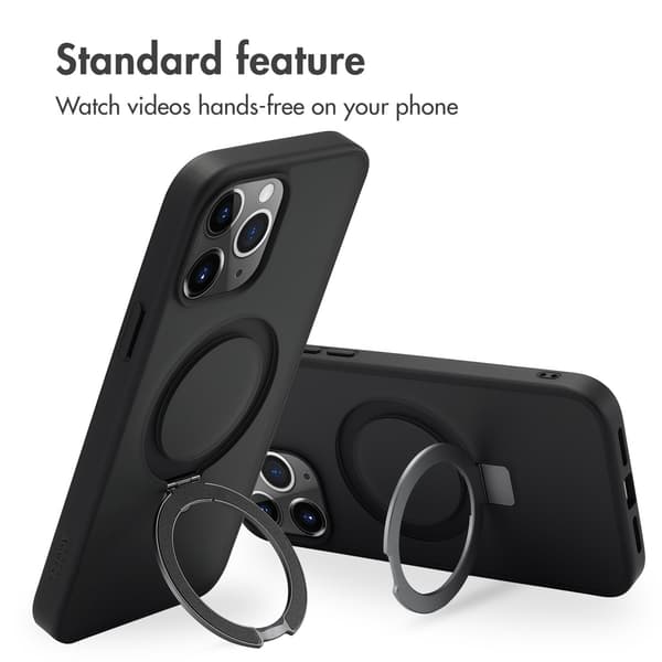 Accezz Ring Stand bagside-cover med MagSafe til Apple iPhone 13 Pro Max - Sort