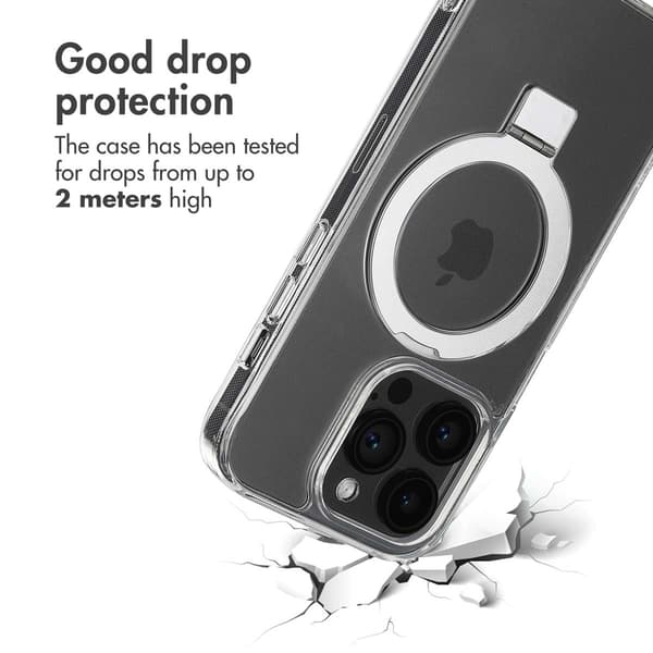 Accezz Ringstativ Baksida med MagSafe för Apple iPhone 14 Pro - Transparent