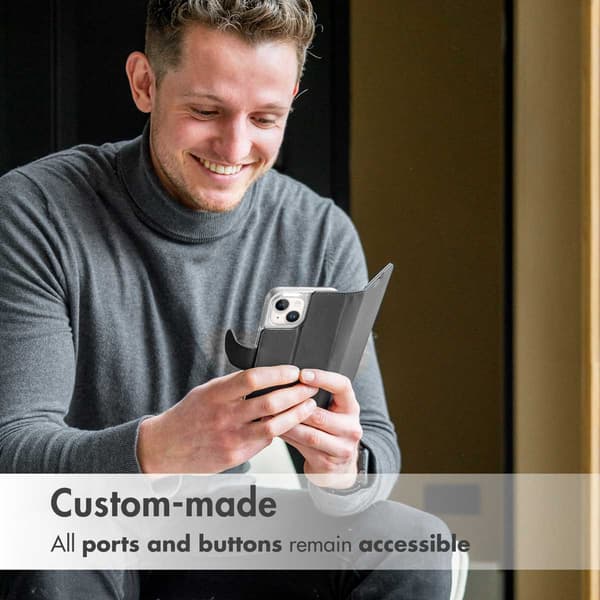 Accezz Wallet softcase bogomslag til Apple iPhone 12 (Pro) - Sort