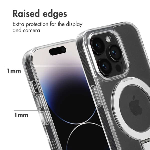 Accezz Ringstativ Baksida med MagSafe för Apple iPhone 14 Pro - Transparent