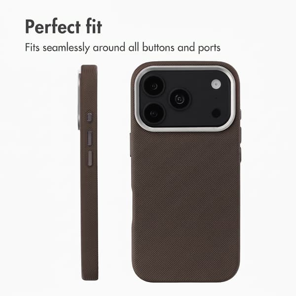 Accezz Mesh bagsidecover med MagSafe til Apple iPhone 17 Pro - Brun