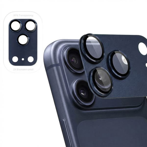imoshion Kameraskydd glas 2-packför Apple iPhone 17 Pro Max - Deep Blue