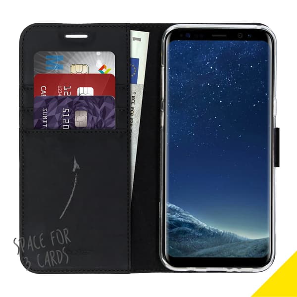 Accezz Wallet softcase bogomslag til Samsung Galaxy S8 Plus - Sort