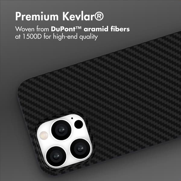 Accezz MagSafe Kevlar® bagsidecover til Apple iPhone 14 Pro Max - Sort