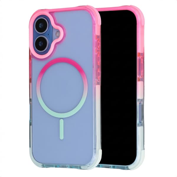 Selencia Gradient MagSafe Baksida för Apple iPhone 17 - Rosa / Blå