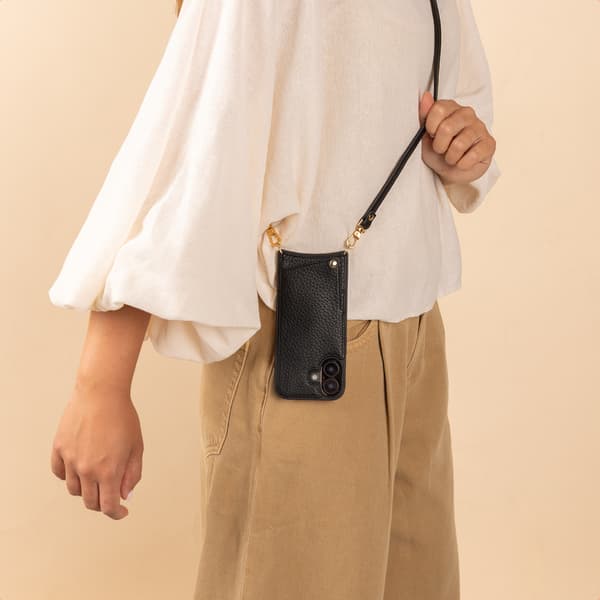 Selencia Crossbody telefonkæde - Sort