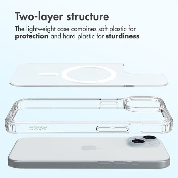 Accezz Xtreme Impact Baksida MagSafe för Apple iPhone 15 - Transparent