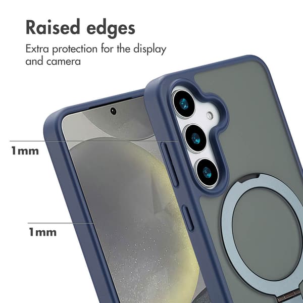 Accezz Ringstativ Baksida med MagSafe för Samsung Galaxy S25 - Blå