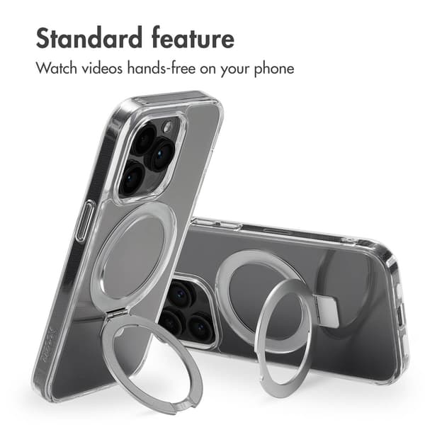 Accezz Ringstativ Baksida med MagSafe för Apple iPhone 14 Pro - Transparent