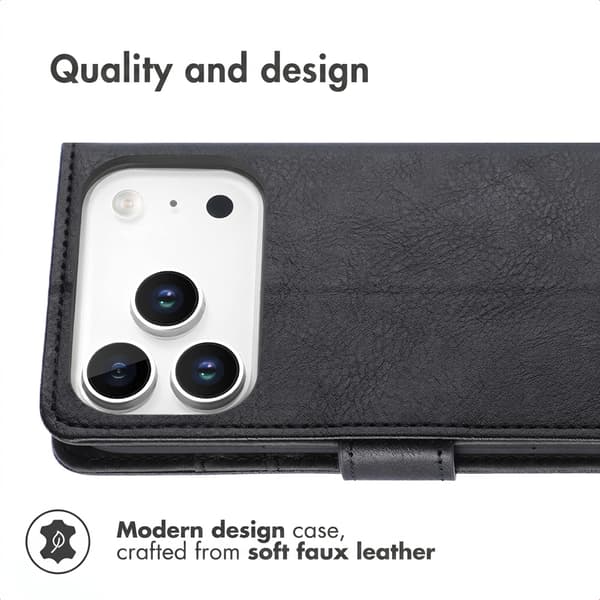 imoshion Luksus bogomslag til Apple iPhone 18 Pro Max / 17 Pro Max - Sort