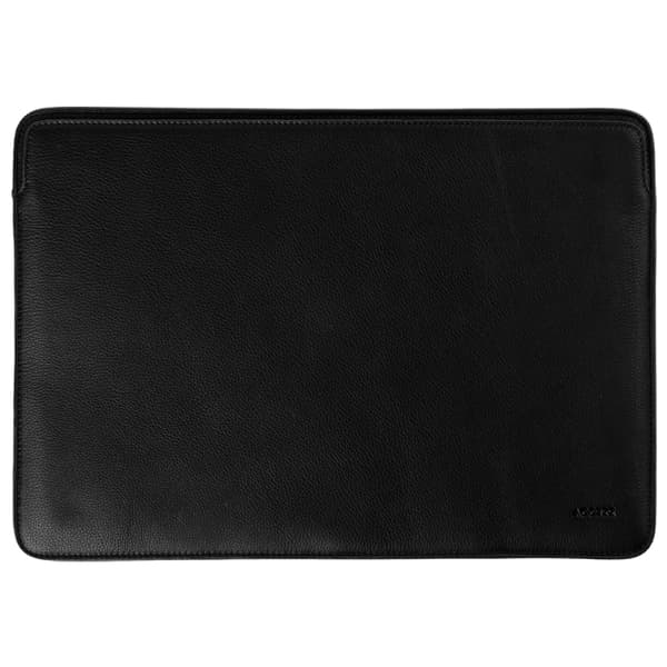 Accezz Læder laptop sleeve 15 tommer - Sort