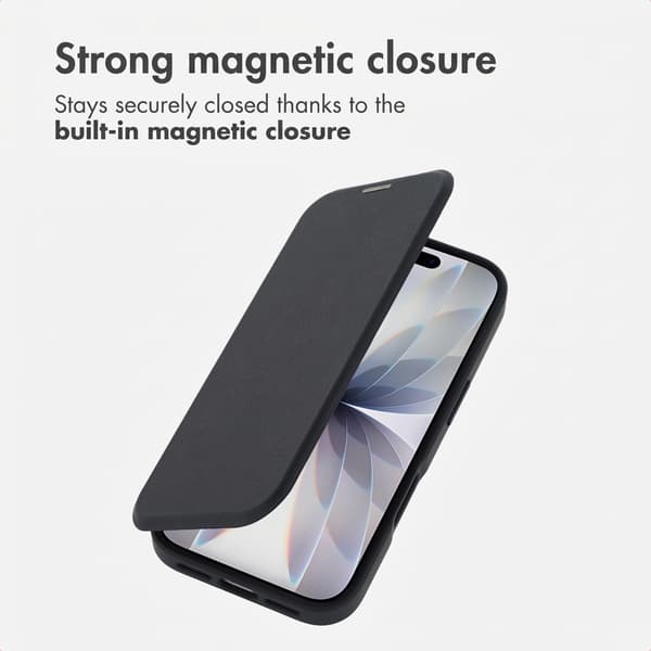 imoshion Transparent bookcase med MagSafe til Apple iPhone 17 - Sort