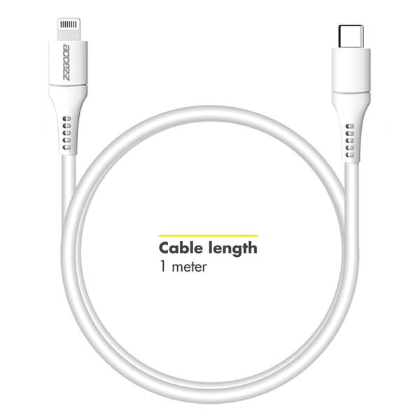 Accezz Lightning to USB-C cable - MFi certification - 1 metre - White