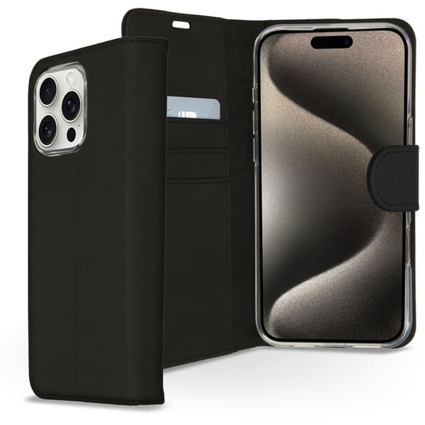 Accezz Wallet softcase bogomslag til Apple iPhone 16 Pro Max - Sort