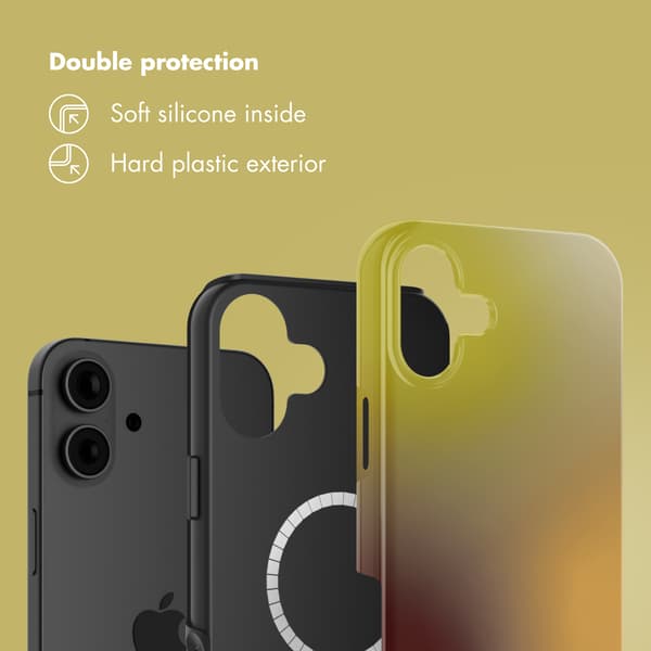 Selencia Vivid Baksida med MagSafe för Apple iPhone 16 - Gradient Olive Dust