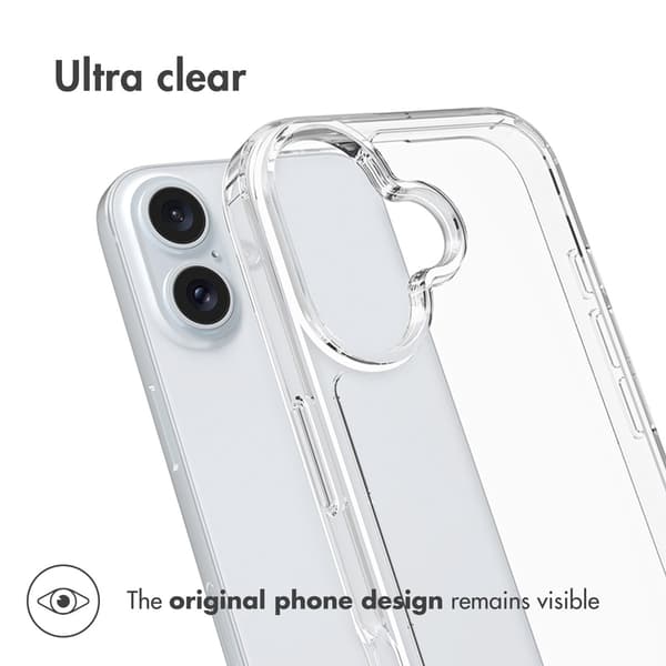 Accezz Xtreme Impact bagside-cover til Apple iPhone 16 - Transparent