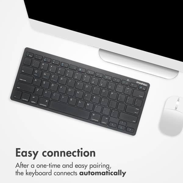 imoshion Wireless Bluetooth Keyboard - Wireless Keyboard - QWERTY - Black