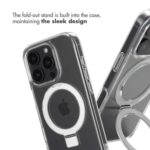 Accezz Ringstativ Baksida med MagSafe för Apple iPhone 16 Pro - Transparent