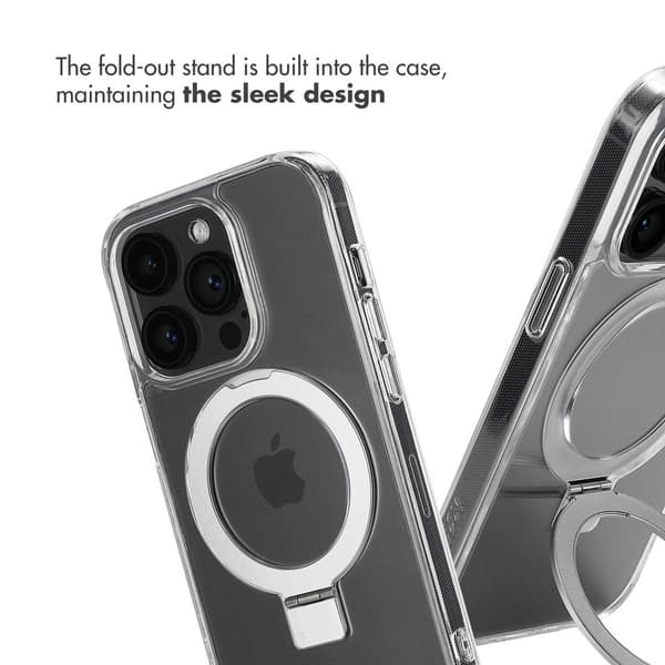 Accezz Ringstativ Baksida med MagSafe för Apple iPhone 14 Pro - Transparent