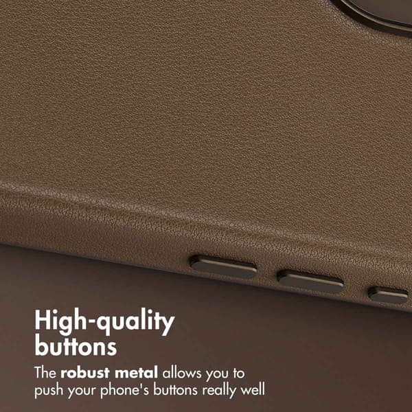 Accezz Läder Baksida MagSafe för Apple iPhone 17 - Coffee Brown