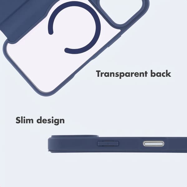imoshion Transparent bookcase med MagSafe til Apple iPhone 17 Pro - Blå