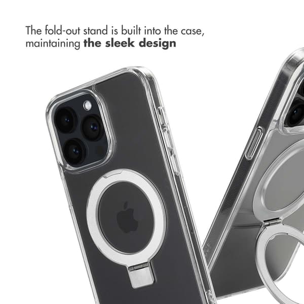 Accezz Ringstativ Baksida med MagSafe för Apple iPhone 14 Pro Max - Transparent