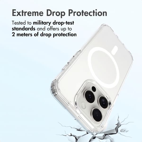 Accezz Xtreme Impact Baksida MagSafe för Apple iPhone 15 Pro - Transparent