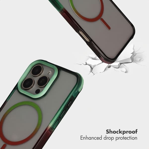 Selencia Gradient MagSafe Baksida för Apple iPhone 16 Pro Max - Grön / Brun
