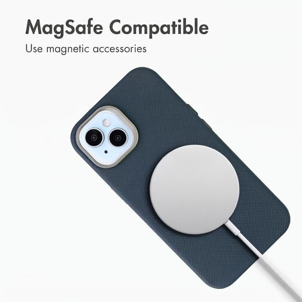Accezz Mesh bagsidecover med MagSafe til Apple iPhone 15 - Mørkeblå