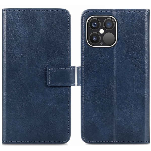 imoshion Luxury Bookcase for Apple iPhone 13 Pro - Dark Blue