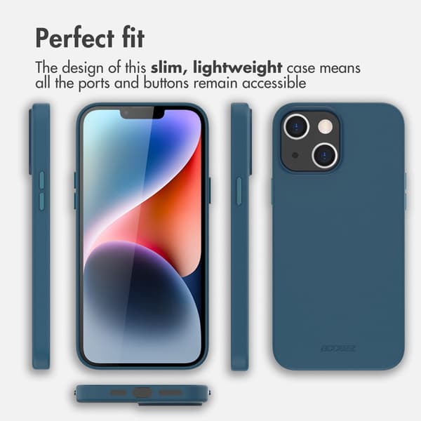 Accezz Leather Backcover with MagSafe for iPhone 14 Max - Dark blue
