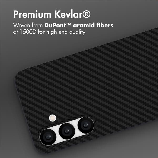 Accezz MagSafe Kevlar® bagsidecover til Samsung Galaxy S24 Plus - Sort