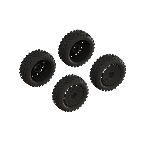 ARA550114 dBoots 2-Ho Tire Set Glued Black