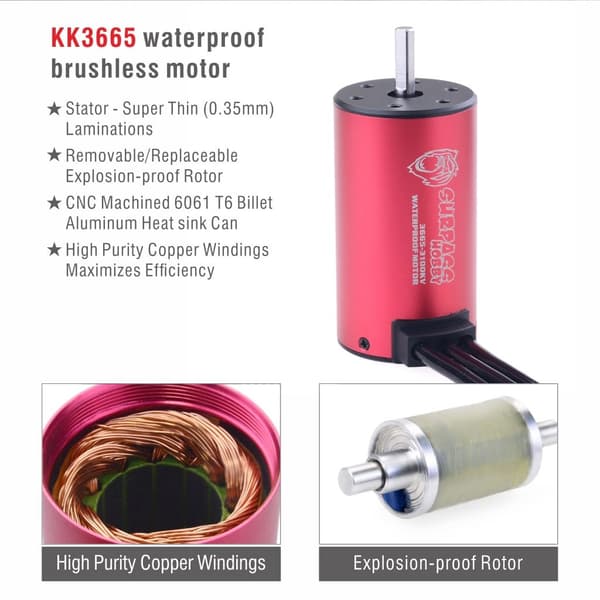 Surpass Hobby Combo  80A ESC m/3665 3500KV BL WP