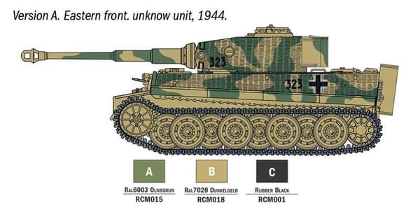 ITALERI 1:56 - VI Tiger I - Startsett