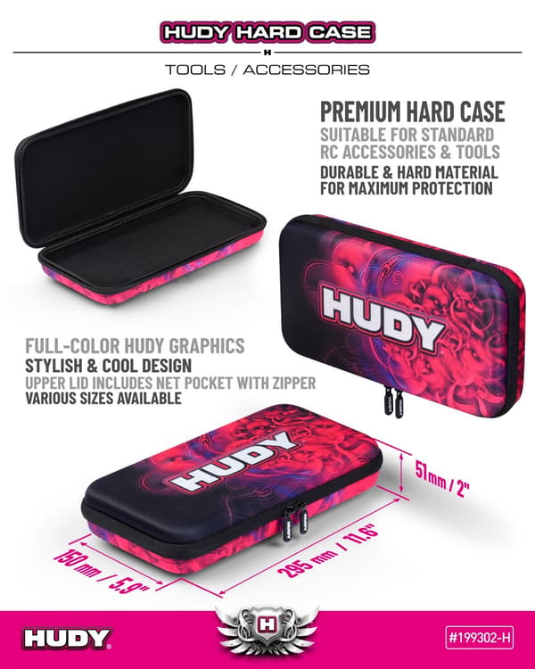 HUDY Hårdt etui - 295x150x51mm