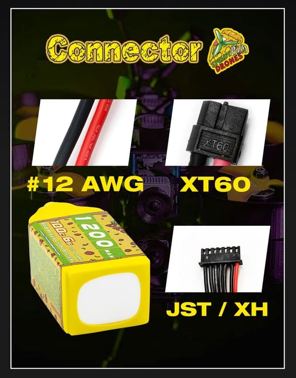 6s  1200mAh -100C - SpeedyPizzaDrones XT60