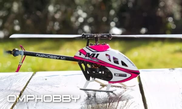 OMP Hobby M1 V3 PRO BNF Helikopter - Lyserød