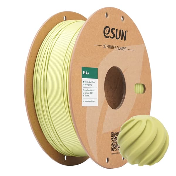 eSUN PLA+ 1.75mm 1kg - Sennepsgrøn