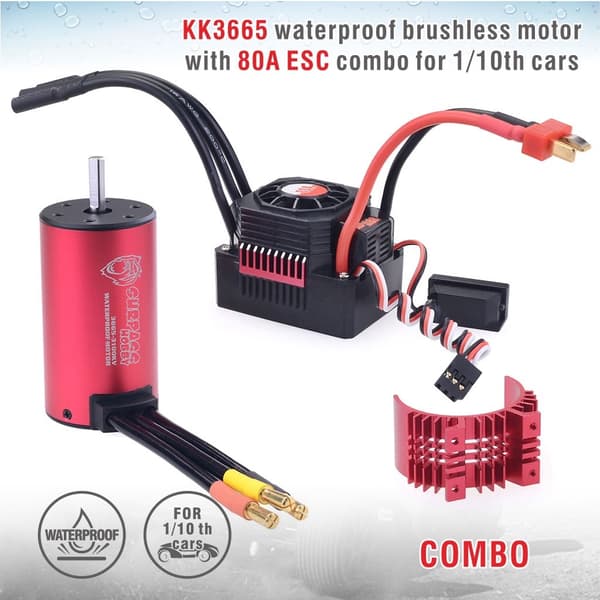 Surpass Hobby Combo  80A ESC m/3665 3500KV BL WP