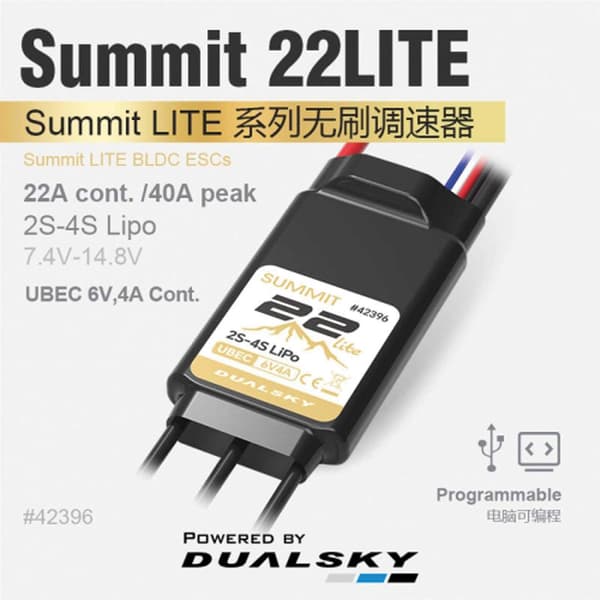 Dualsky Summit 22Lite 22A ESC 2-4S UBEC